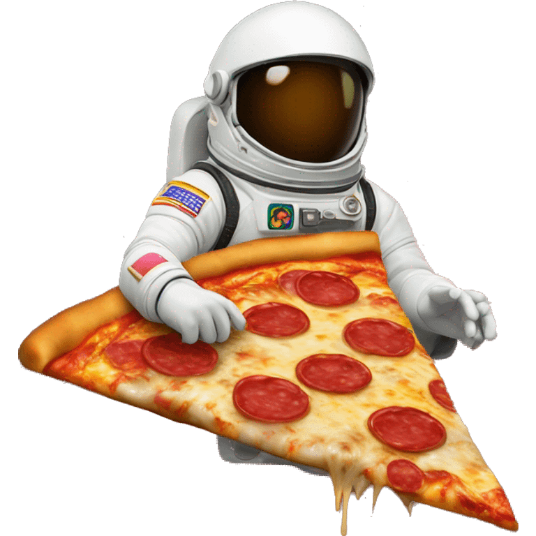 Pizza spreading in space emoji