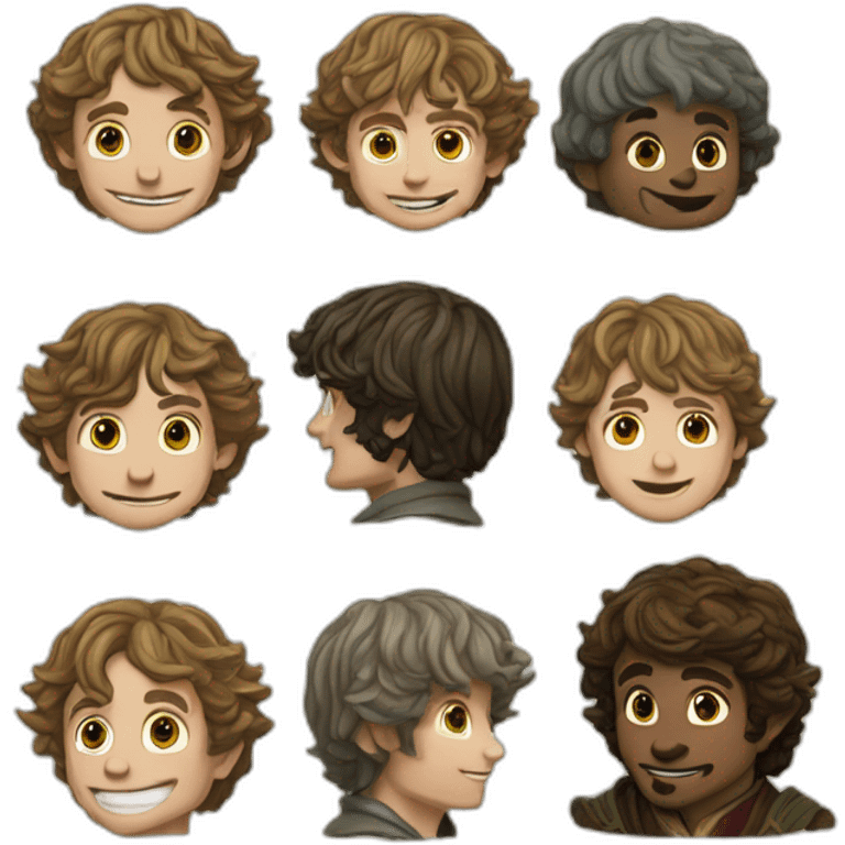 merry and pippin hobbits emoji