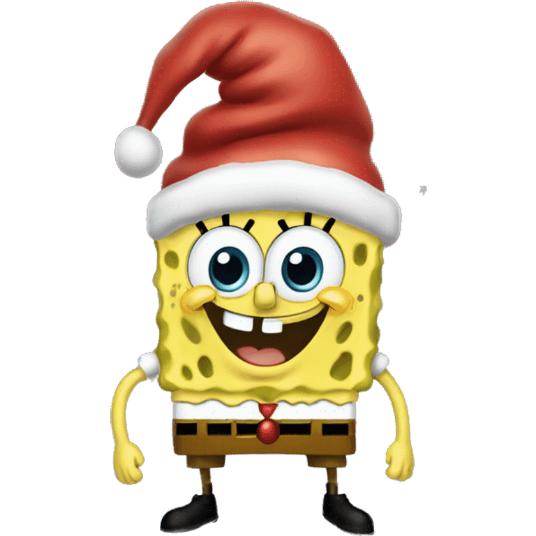 spongebob with christmas vibes  emoji