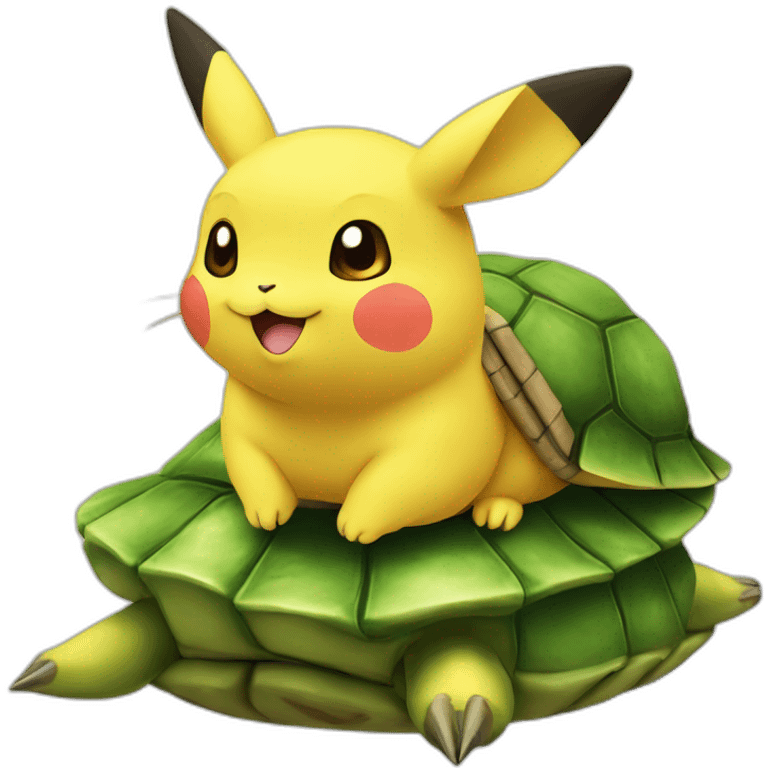 Pikacgu sur tortue emoji