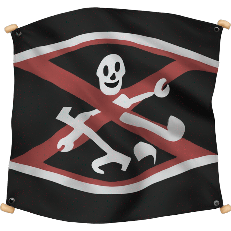 Danger sign on a black flag  emoji