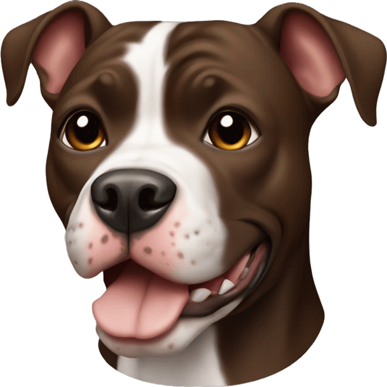 Black and brown pitbull emoji