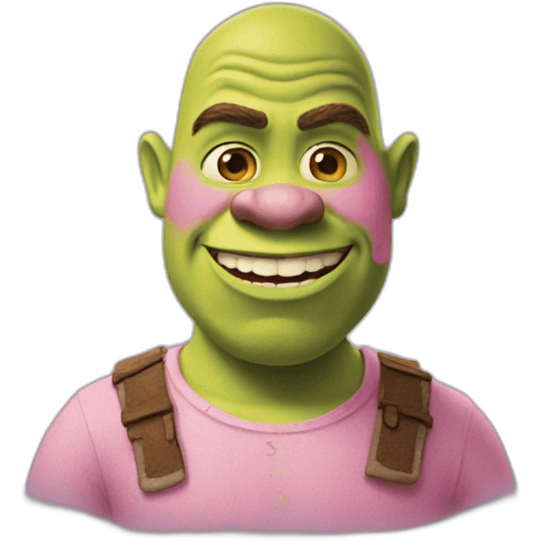 Shrek but pink emoji