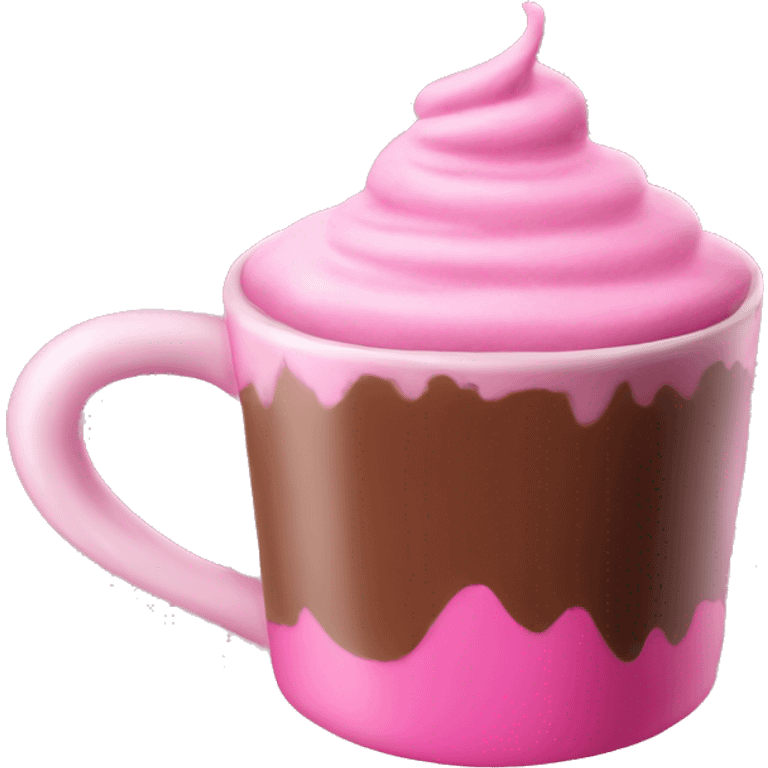 Hot chocolate pink emoji