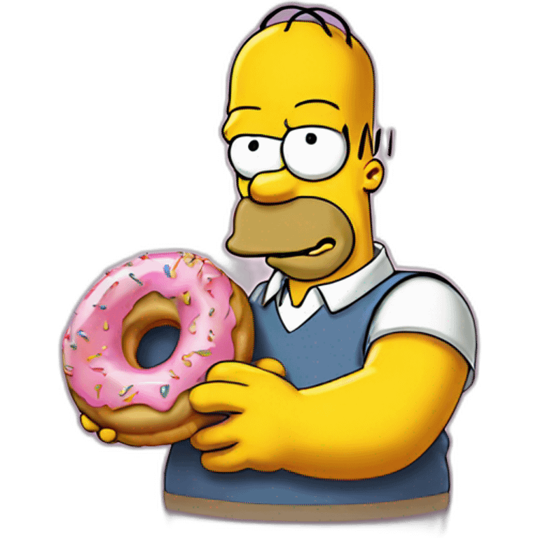 Homer Simpson with a donut  emoji