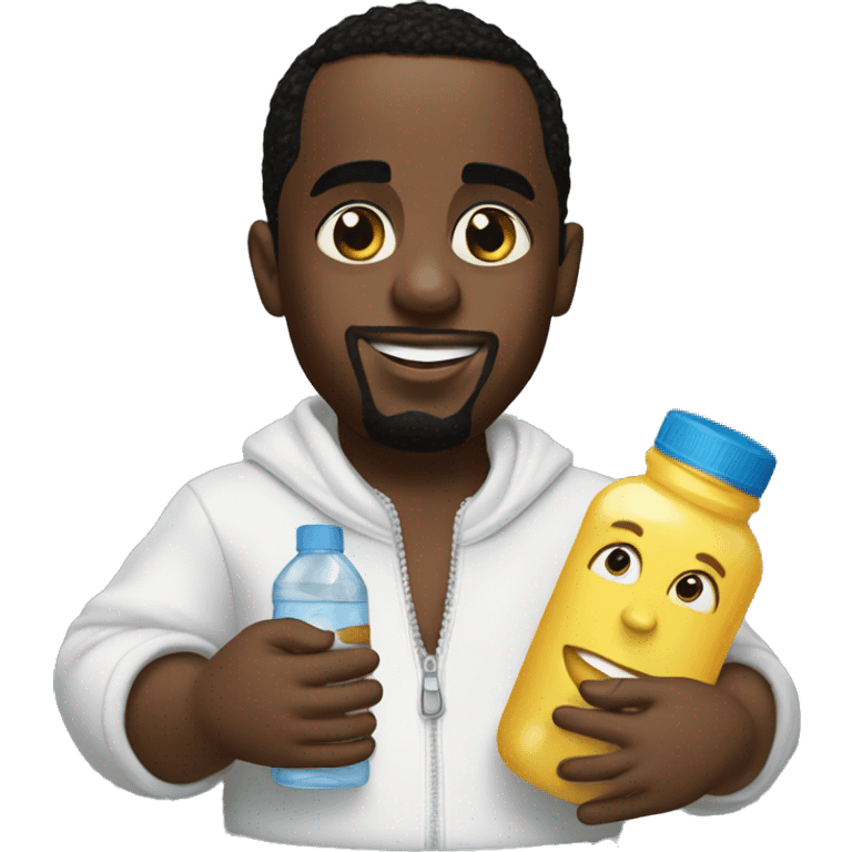 P.diddy holding a baby oil bottle  emoji