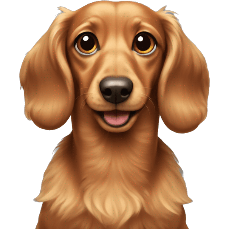 Fluffy dachshund  emoji