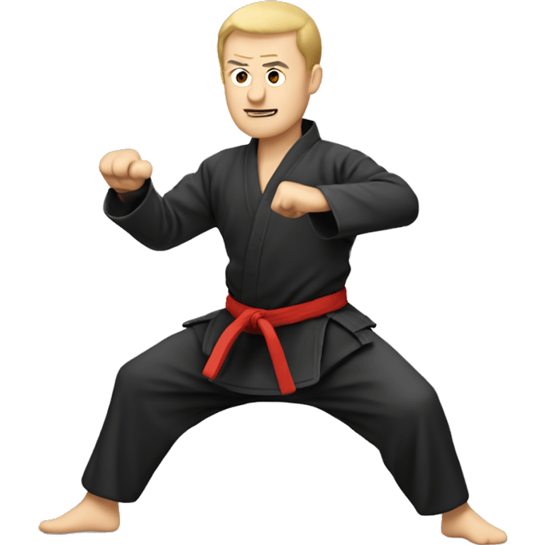 White man doing martial arts emoji