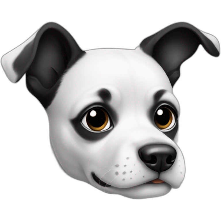 Dog-black-white-cute emoji