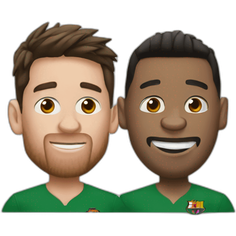 Messi embrasse ronaldo emoji