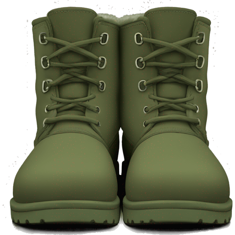 Army green Ugg boots emoji