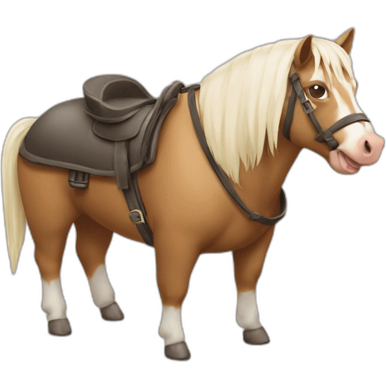 Cheval sur cochon emoji