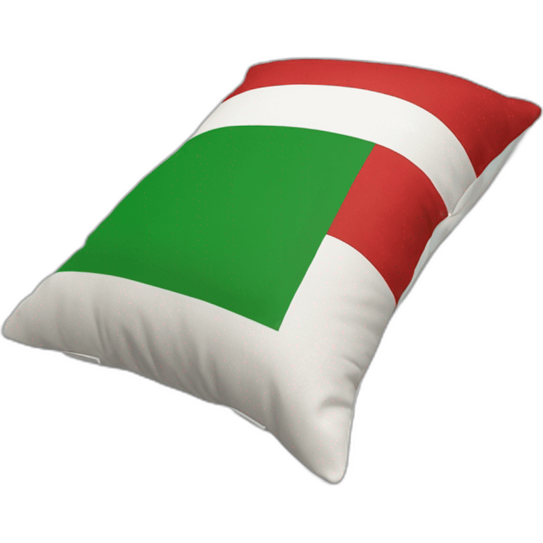 pillow with an italian flag emoji