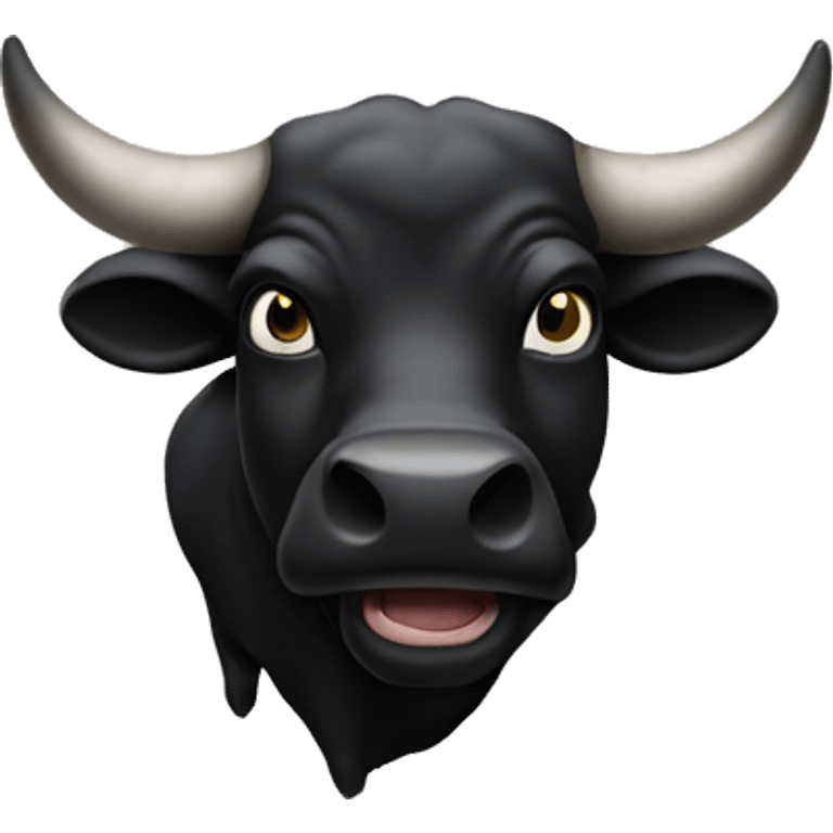 Black out bull emoji