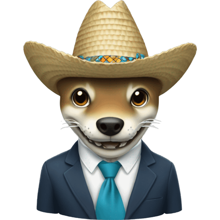 tiburón con sombrero de copa emoji