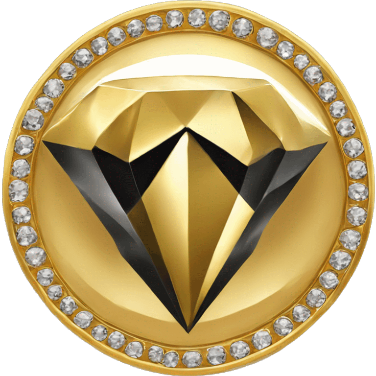 gold and Black diamond playbutton emoji