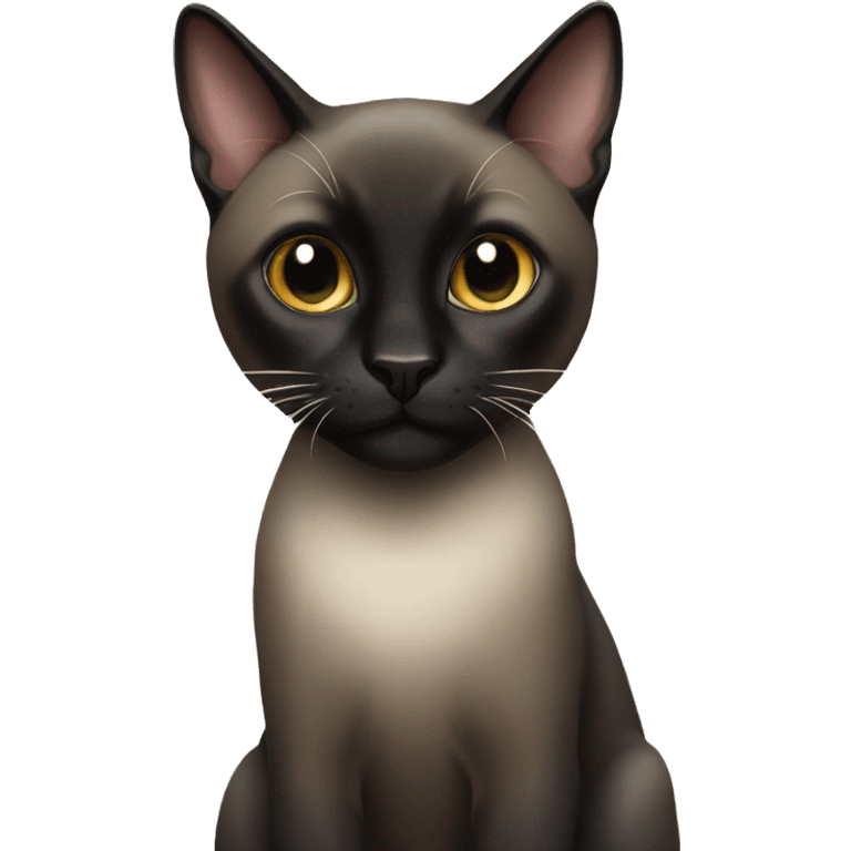 Black Siamese cat emoji