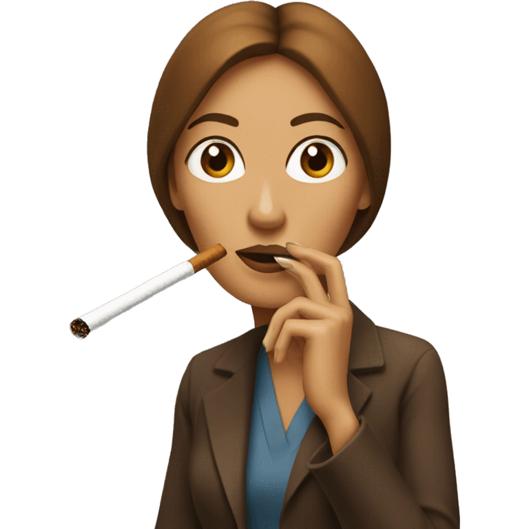 woman smoking a brown cigarette  emoji