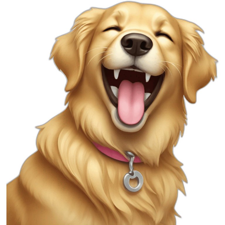 Golden retriever laugh emoji