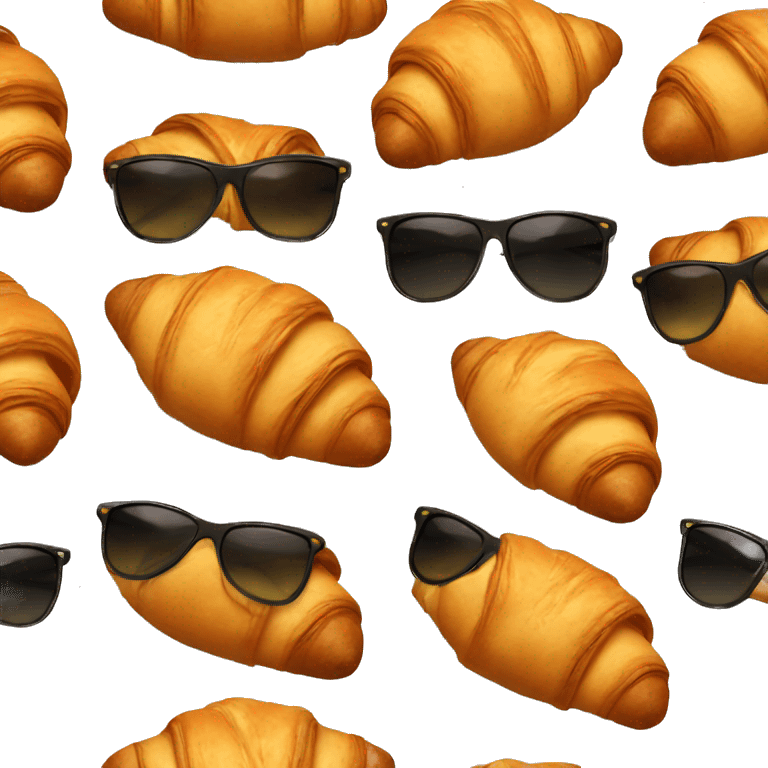 Croissant with sunglasses on emoji