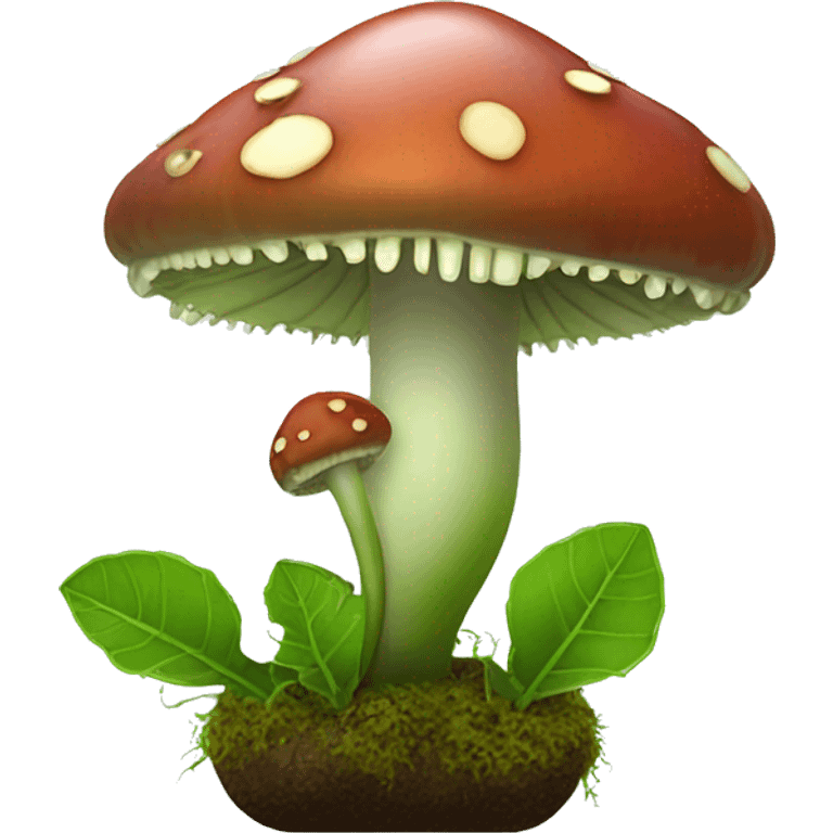 a dionaea muscipula eating mushrooms emoji