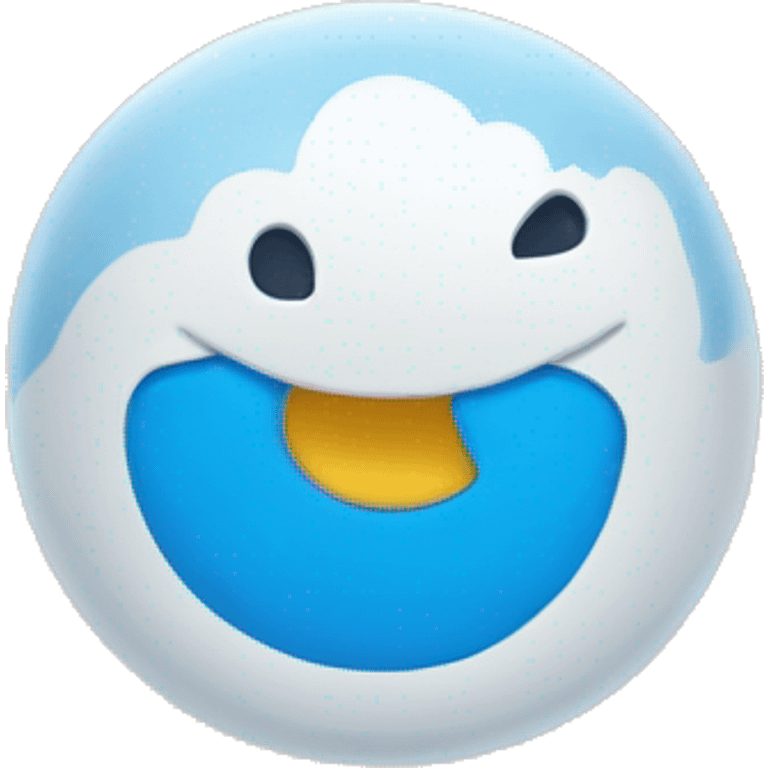 Un círculo azul con una palomita blanca en el centro emoji