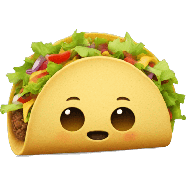 Taco (no eyes and mouth) emoji