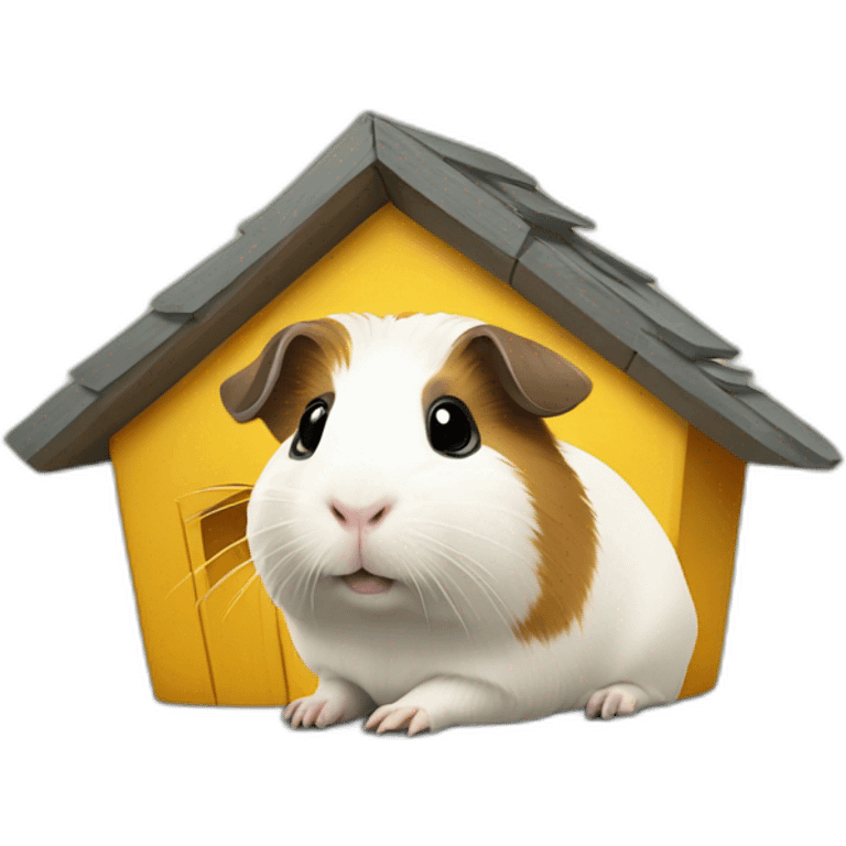 Guinea pig and house emoji