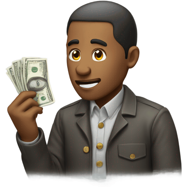 men counting money emoji