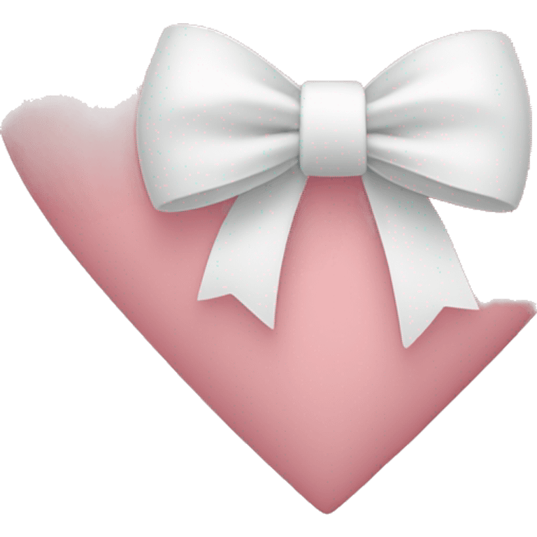 Light pink heart with a white bow on the bottom right emoji