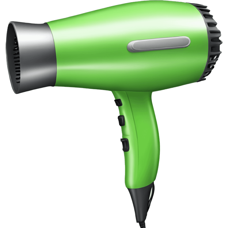 Realistic lime green hair dryer emoji