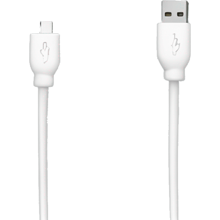 USB-C cable white emoji