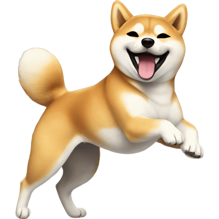 a happy shiba dancin emoji