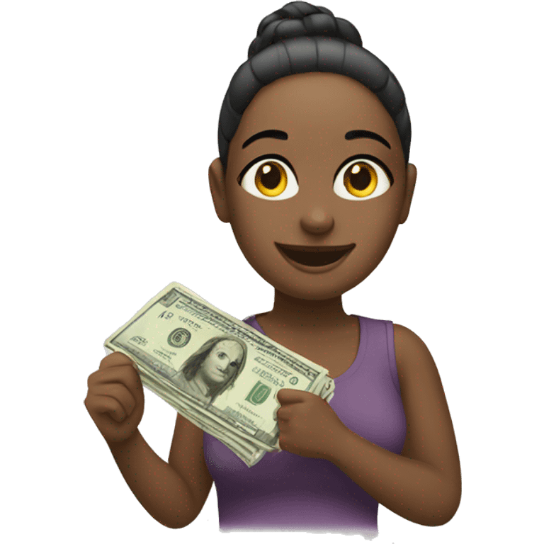 Girl with money  emoji