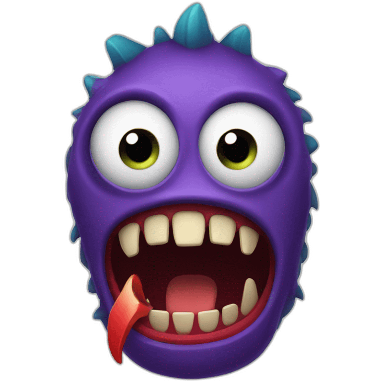 monster scaring a chile emoji