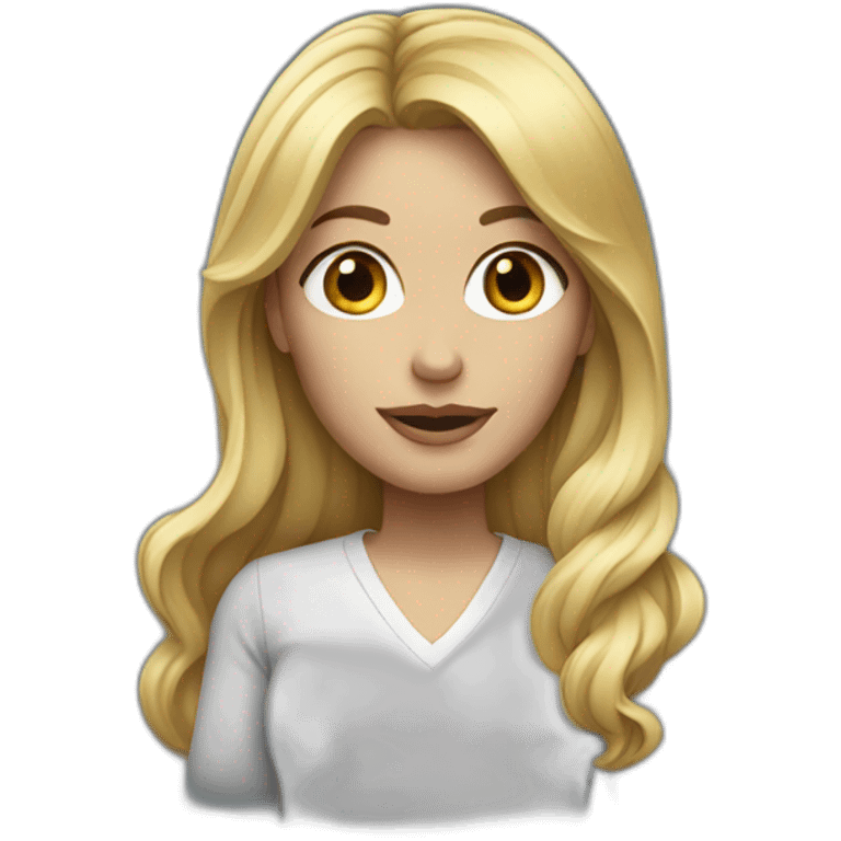 siri female with long blond hair emoji