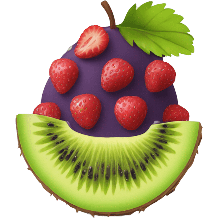 acai with strawberry and kiwi emoji