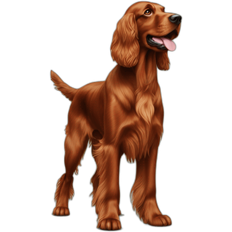 Dog irish setter full-height emoji