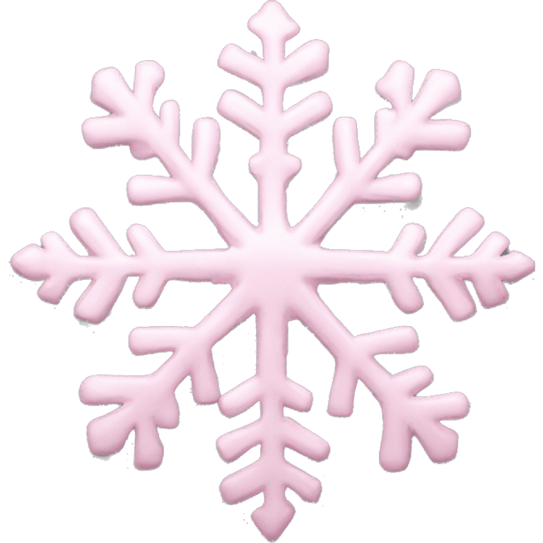 Snowflake with light pink bow ￼ emoji