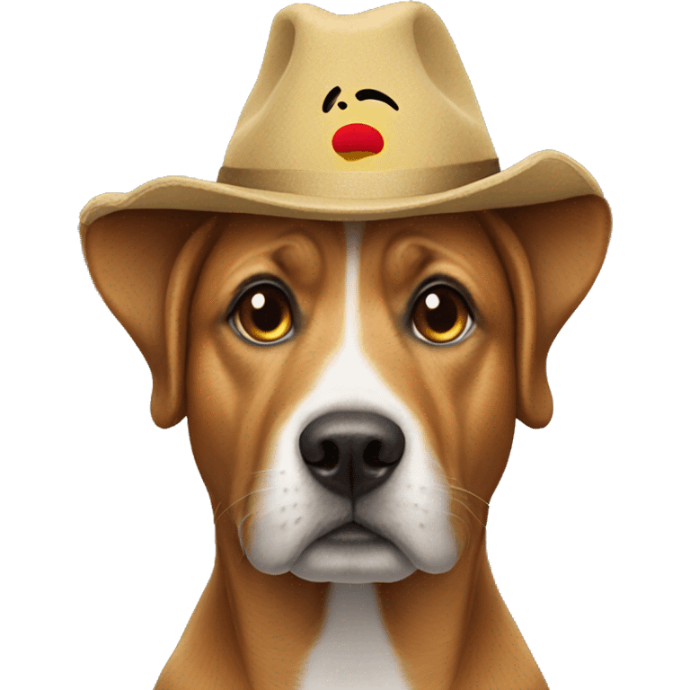 Dog hat on a man emoji