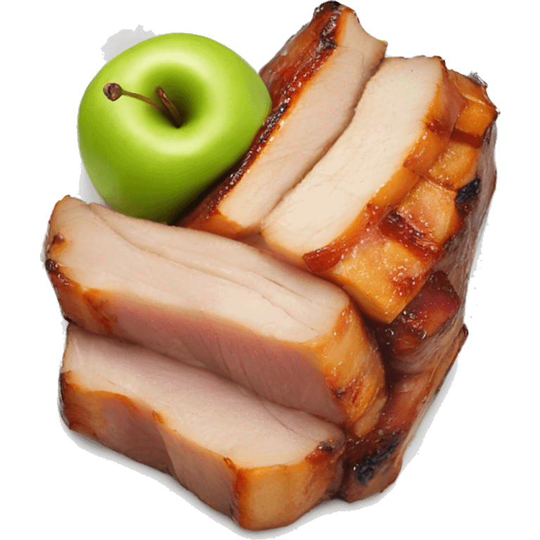 Roasted pork belly and apples  emoji