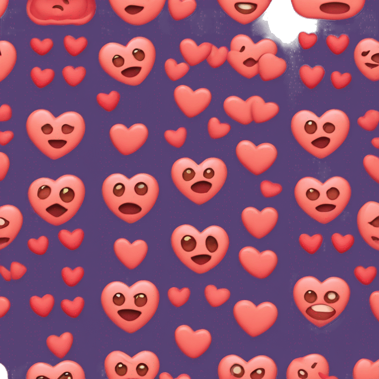 Emoji con corazones y ojos lloroy emoji