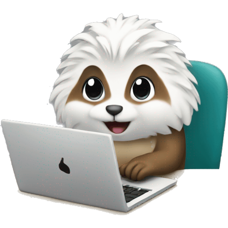 lemming working on laptop emoji