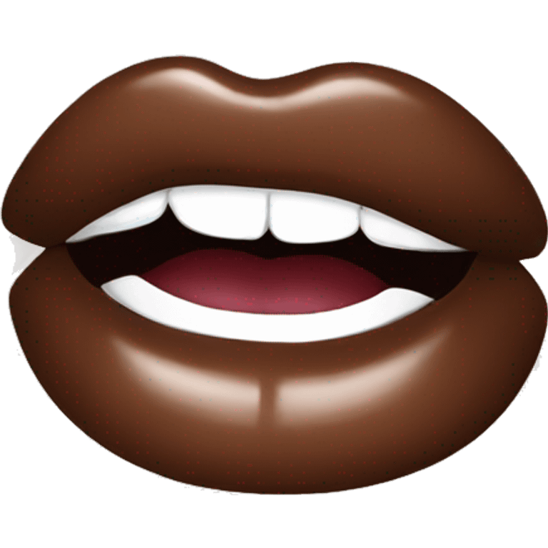 Lip gloss stick brown emoji