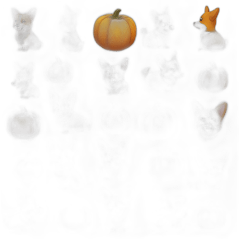 pumpkin corgi emoji