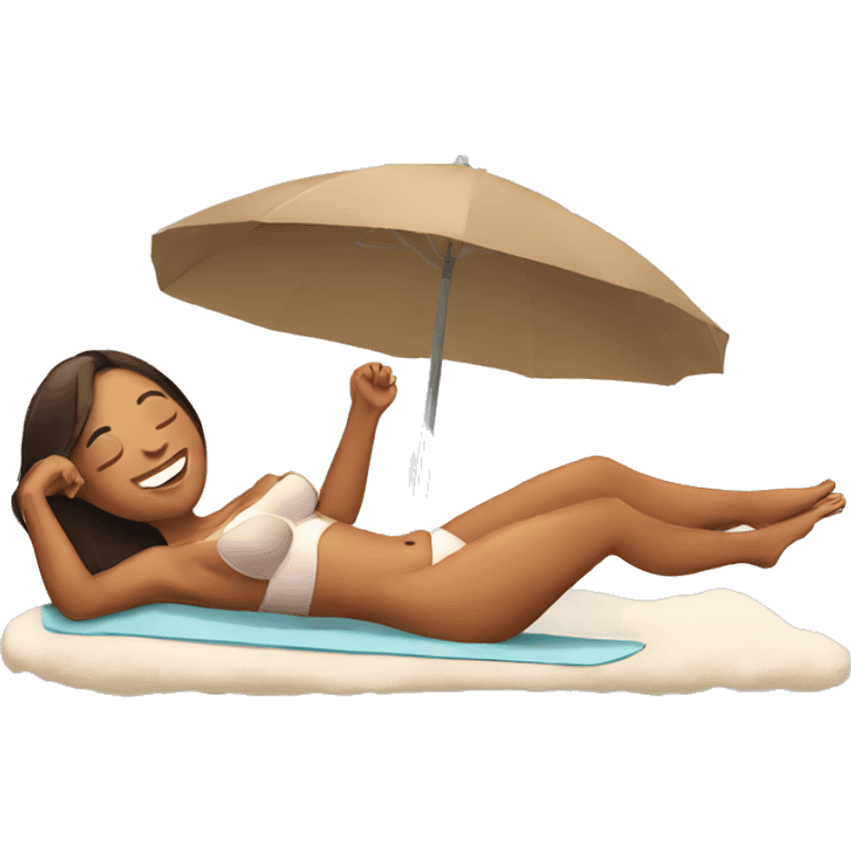 women sunbathing emoji