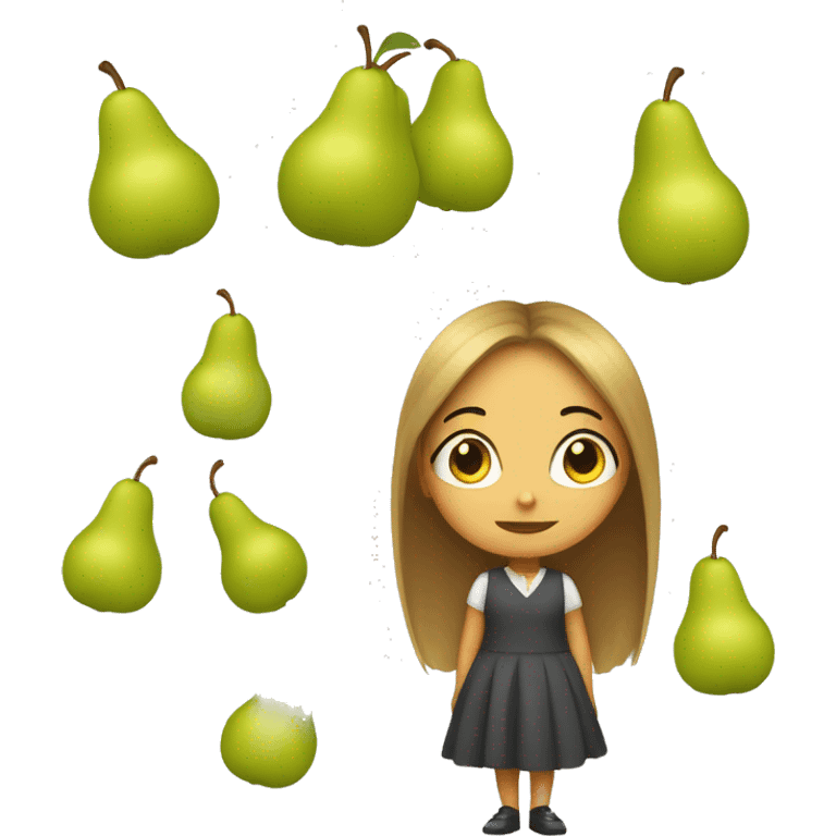 Pear shaped girl emoji