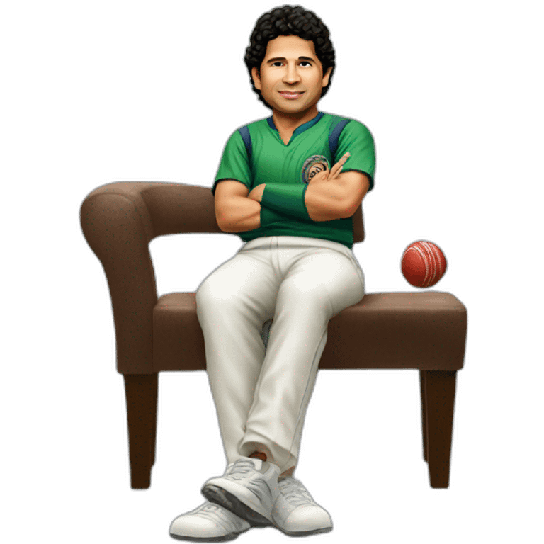 Sachin Tendulkar sitting emoji