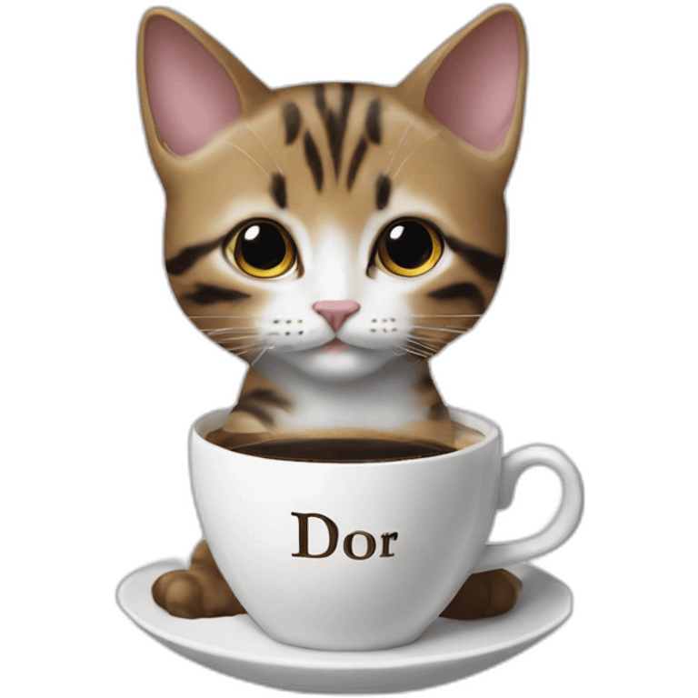 Dior コーヒー 猫 emoji