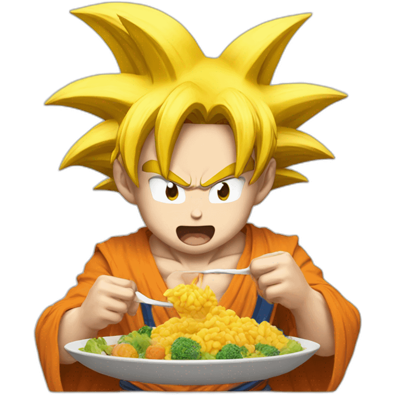 Goku eating emoji